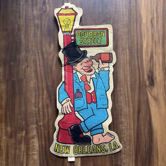 Hanco Other - Vintage 1970s Colorful New Orleans Bourbon Street Felt Pennant 22 X 9.5 Souvenir